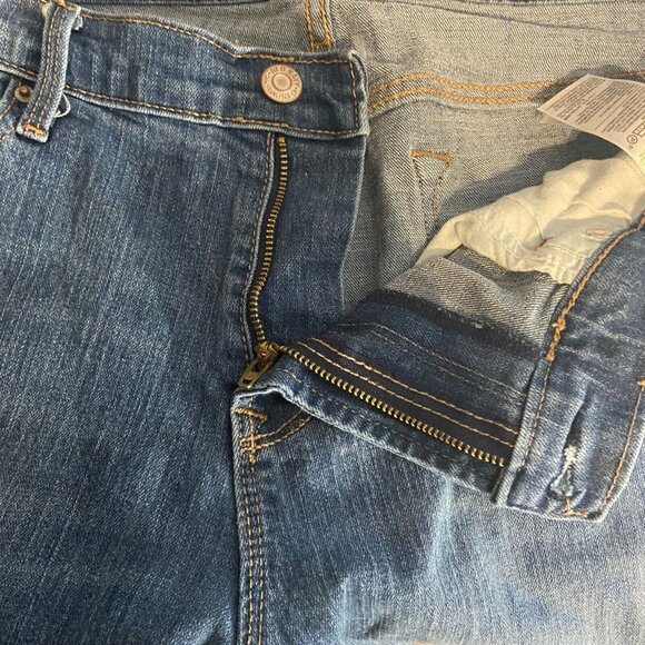 Old Navy Women Med Wash Curvy Mid Rise Bootcut Distressed Denim Jeans Size 12 - Picture 8 of 13